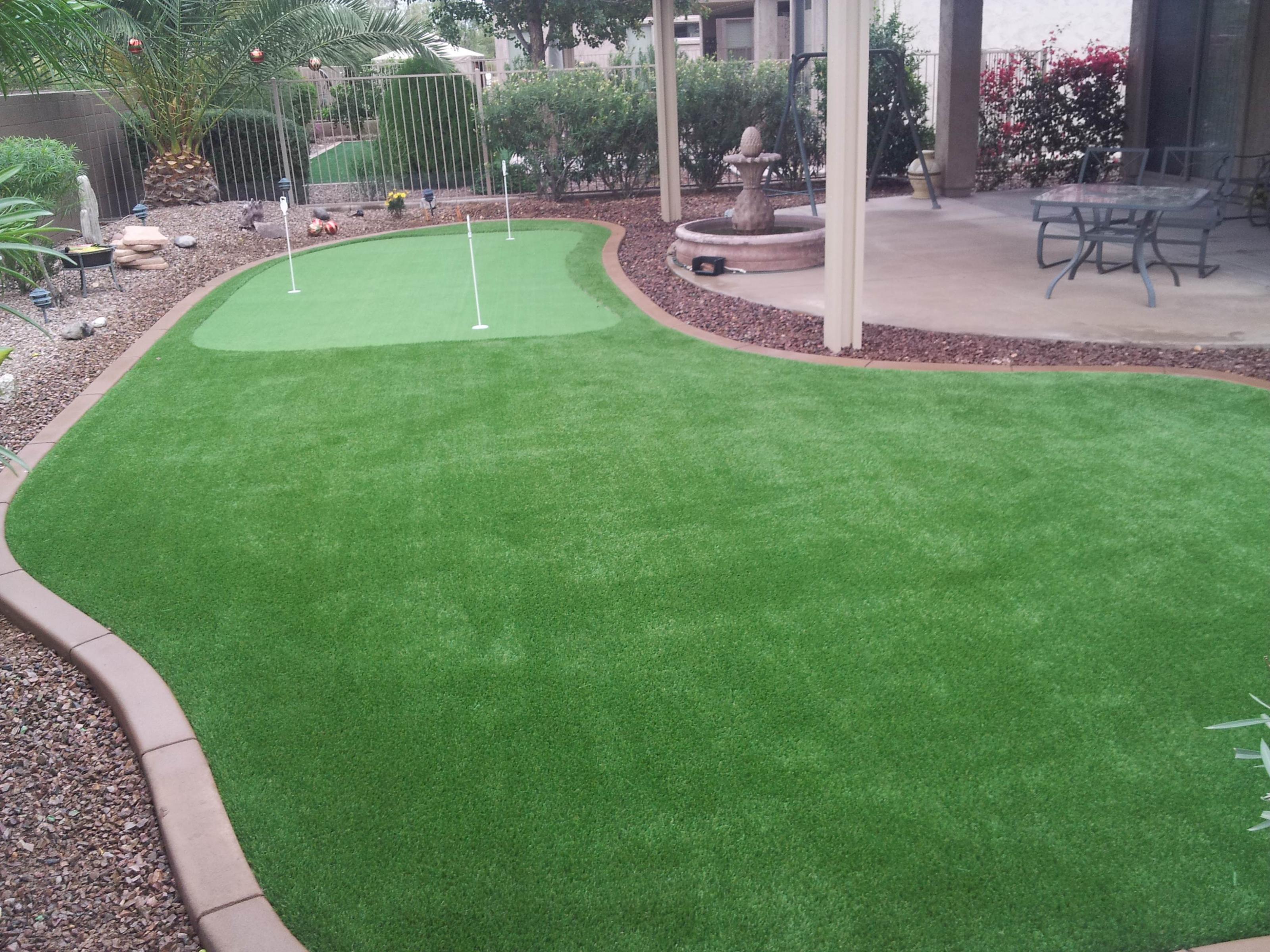 Better Golf With Fake Grass. Chandler Putting Green Installation